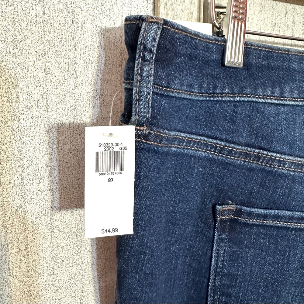 Old Navy Women's Extra High Rise Rockstar Super Skinny Jeans - Dark Blue - Picture 7 of 7